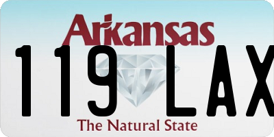 AR license plate 119LAX
