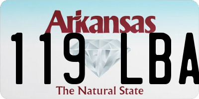 AR license plate 119LBA