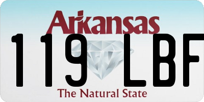 AR license plate 119LBF