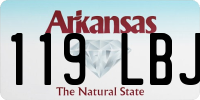 AR license plate 119LBJ