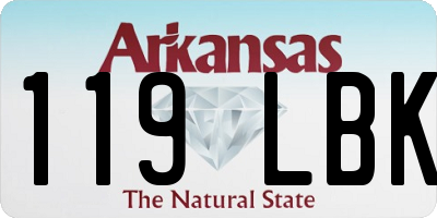 AR license plate 119LBK