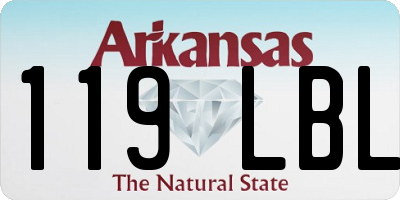 AR license plate 119LBL
