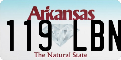 AR license plate 119LBN