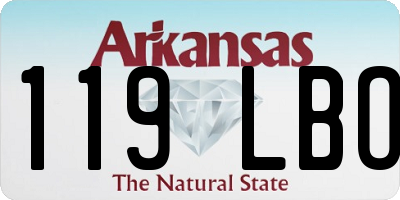 AR license plate 119LBO
