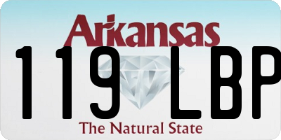 AR license plate 119LBP
