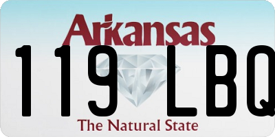 AR license plate 119LBQ