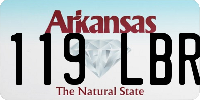 AR license plate 119LBR