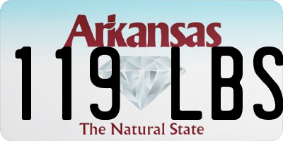 AR license plate 119LBS