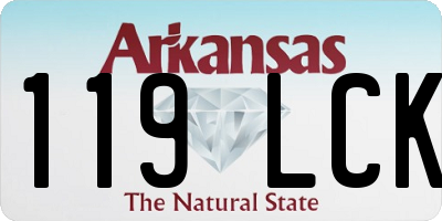 AR license plate 119LCK