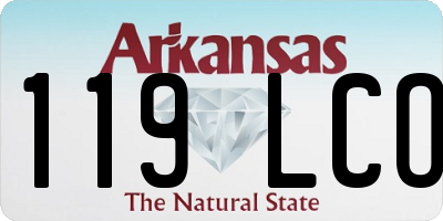 AR license plate 119LCO