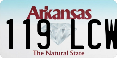 AR license plate 119LCW