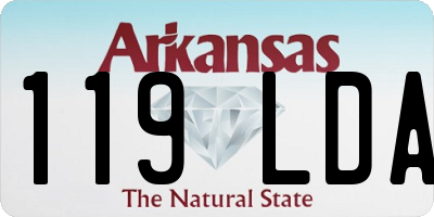 AR license plate 119LDA