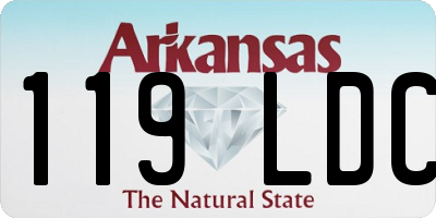AR license plate 119LDC