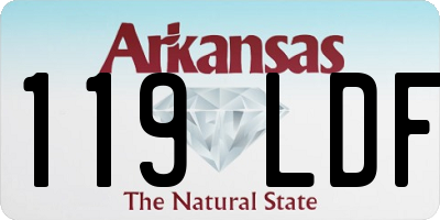 AR license plate 119LDF