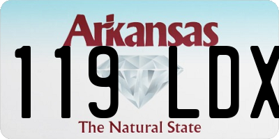 AR license plate 119LDX