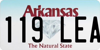 AR license plate 119LEA