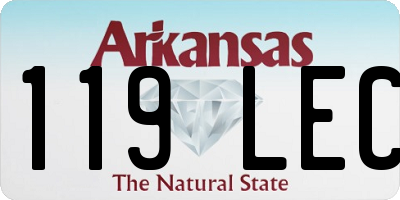 AR license plate 119LEC