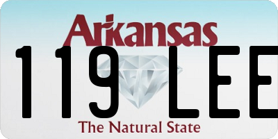 AR license plate 119LEE