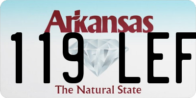 AR license plate 119LEF