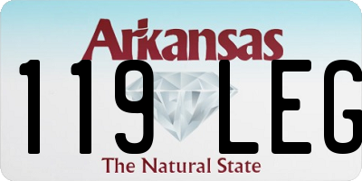 AR license plate 119LEG