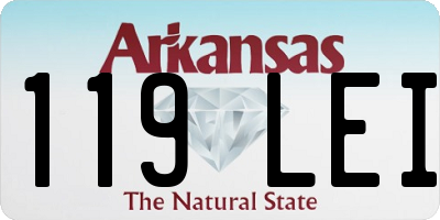 AR license plate 119LEI