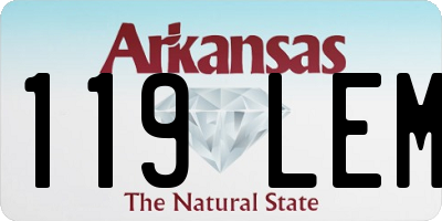 AR license plate 119LEM