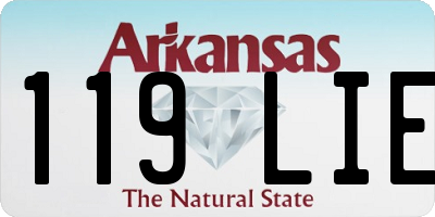 AR license plate 119LIE