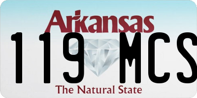 AR license plate 119MCS