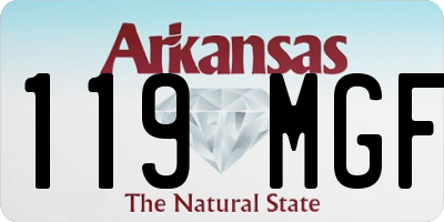 AR license plate 119MGF