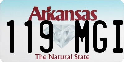 AR license plate 119MGI