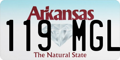 AR license plate 119MGL