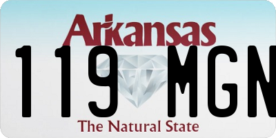 AR license plate 119MGN