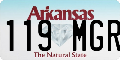 AR license plate 119MGR