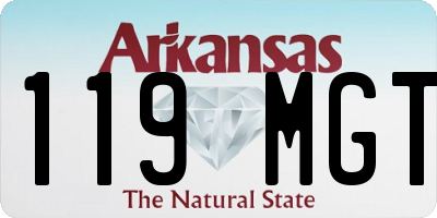 AR license plate 119MGT