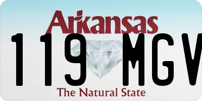 AR license plate 119MGV