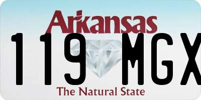 AR license plate 119MGX