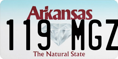 AR license plate 119MGZ