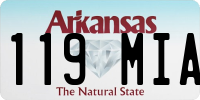 AR license plate 119MIA