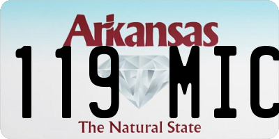 AR license plate 119MIC