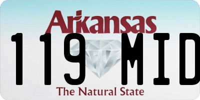 AR license plate 119MID
