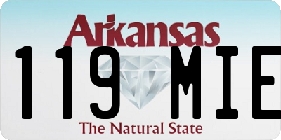 AR license plate 119MIE