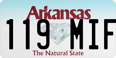 AR license plate 119MIF