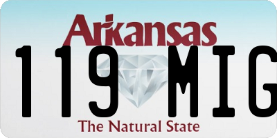 AR license plate 119MIG