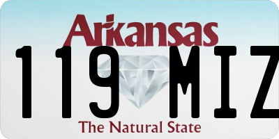 AR license plate 119MIZ
