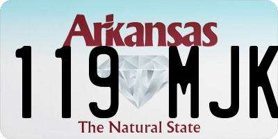 AR license plate 119MJK