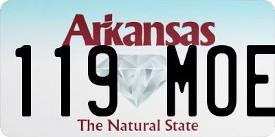 AR license plate 119MOE