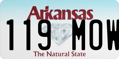 AR license plate 119MOW
