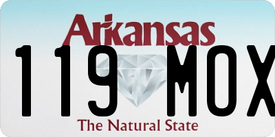 AR license plate 119MOX