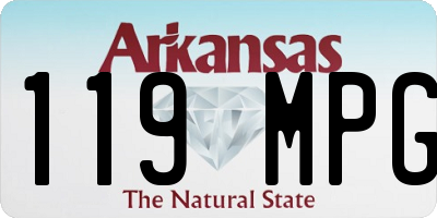 AR license plate 119MPG