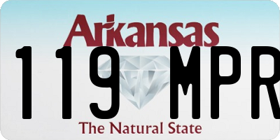 AR license plate 119MPR